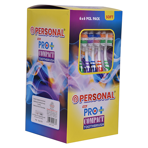 Pro Plus Compact Tooth Brush - Bristle Color: Multicolor