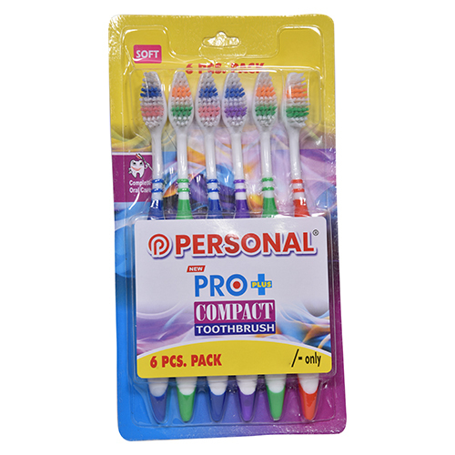 Pro Plus Compact Tooth Brush - Bristle Color: Multicolor
