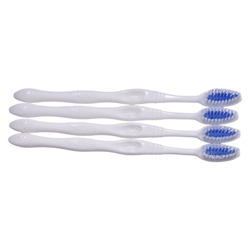 White Toothbrush Without Pouch - Bristle Color: Multicolor