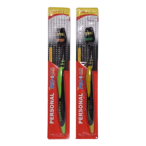 Pro Plus Black Tooth Brush - Bristle Color: Multicolor