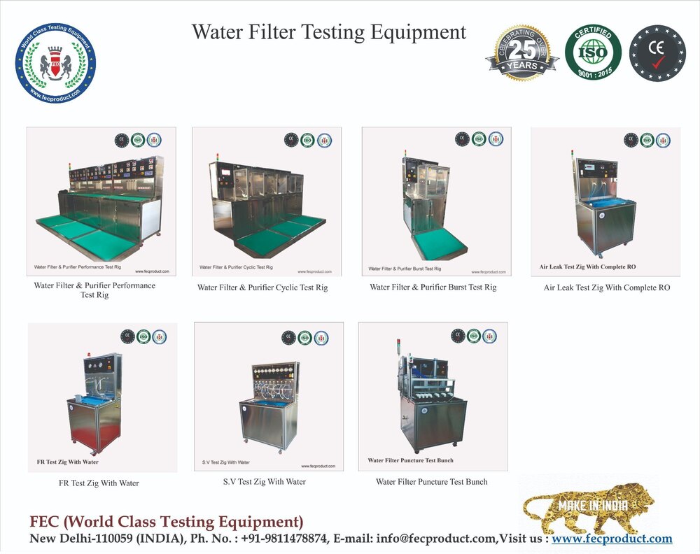 Water Filter And Purifier Burst Test Rig - Color: Silver