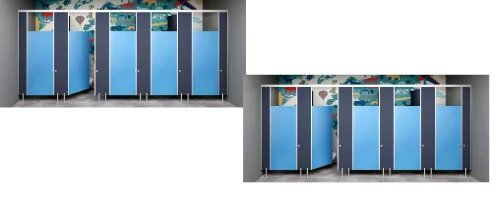 Super Smart Kids Series Toilet Partitions - Color: Blue