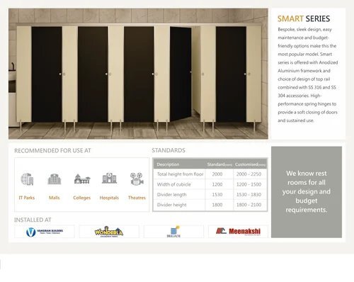 Smart Series Toilet Cubicles - Color: Different Colors Available