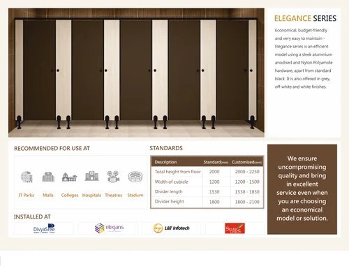 Urinal Modesty Panels - Hpl Board, 900mm X 450mm X 400mm, Matte Black - Easy Installation, Durable, Polished Finish, 10-year Warranty
