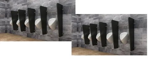 Hpl Urinal Partition - Color: Black