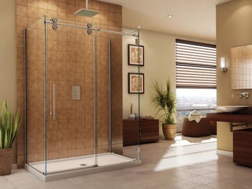 Bathroom Shower Cubicle - Color: Brown