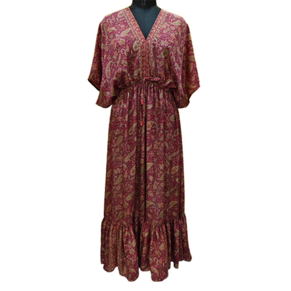 Classic V Neck Long Dress - Color: Different Available