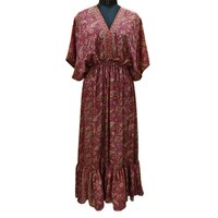 Classic V Neck Long Dress - Color: Different Available