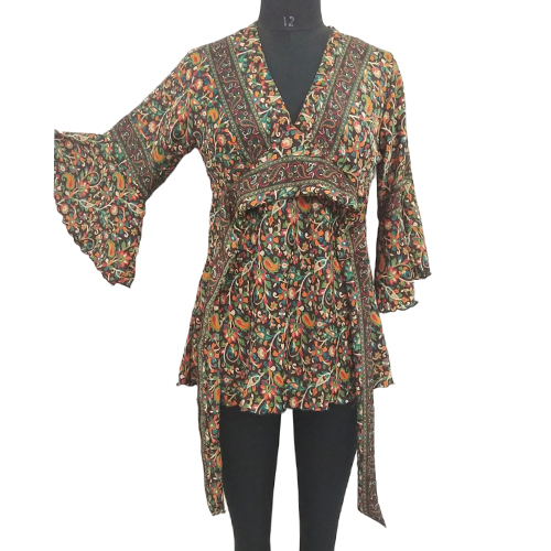 Indian Silk Wrap Mini Top