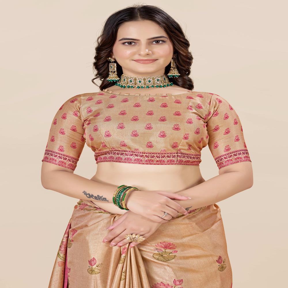 Floral Art Silk Saree