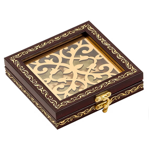 Maroon 4 Coins Silver Coin Box - Dimension (L*W*H): 10 Gm - Outer Size 82Mm X 82Mm (Diameter 33Mm) Millimeter (Mm)