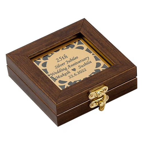Anniversary Special Silver Coin Gift Box - Color: Golden