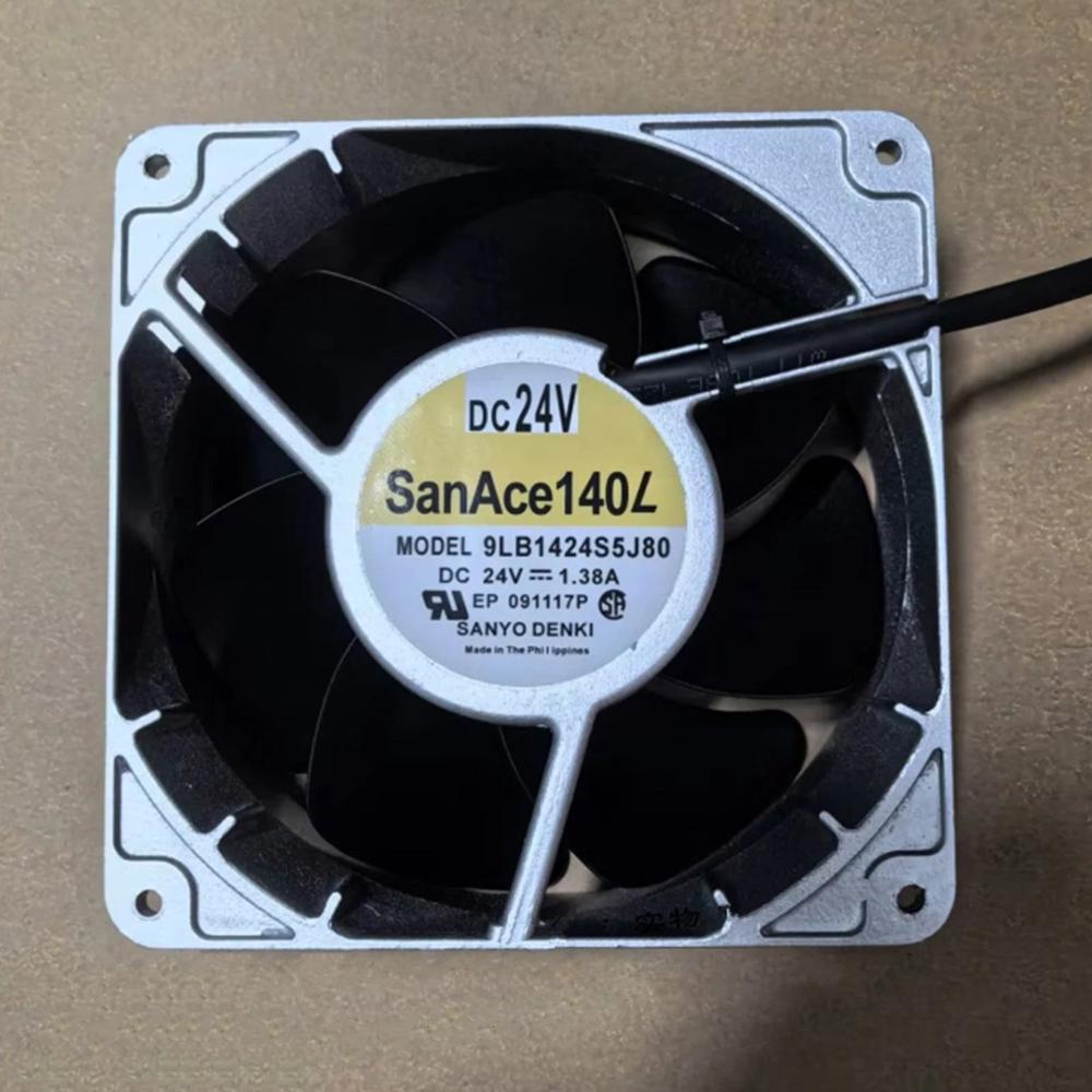 Ventola SANYO 9LB1424S501 140x140x50mm - DC24V 1.38A, Cuscinetti Doppia Sfera, 3 Pin, Per Server E Computer Industriali