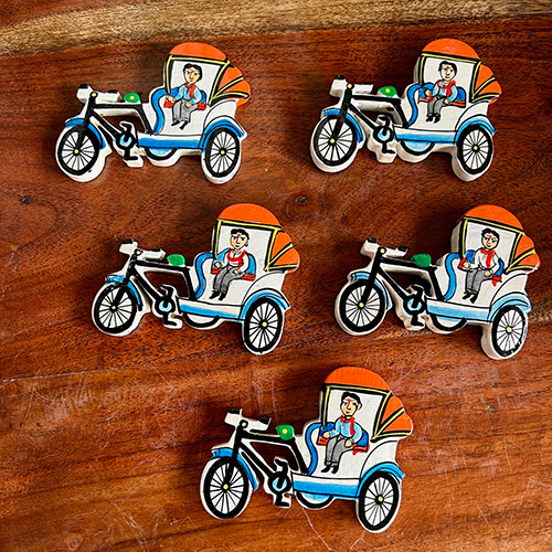 Fridge Magnet Rickshaw Design