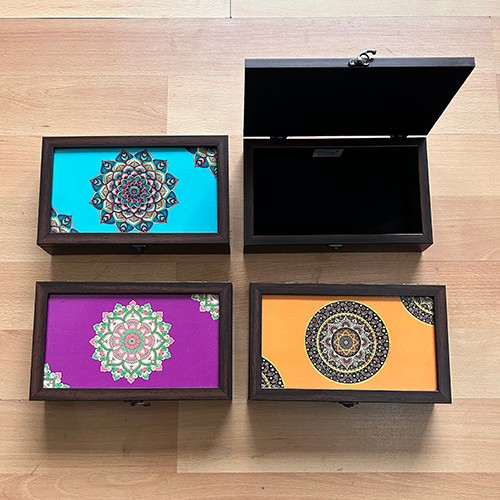 Wooden Box with Mandala Design