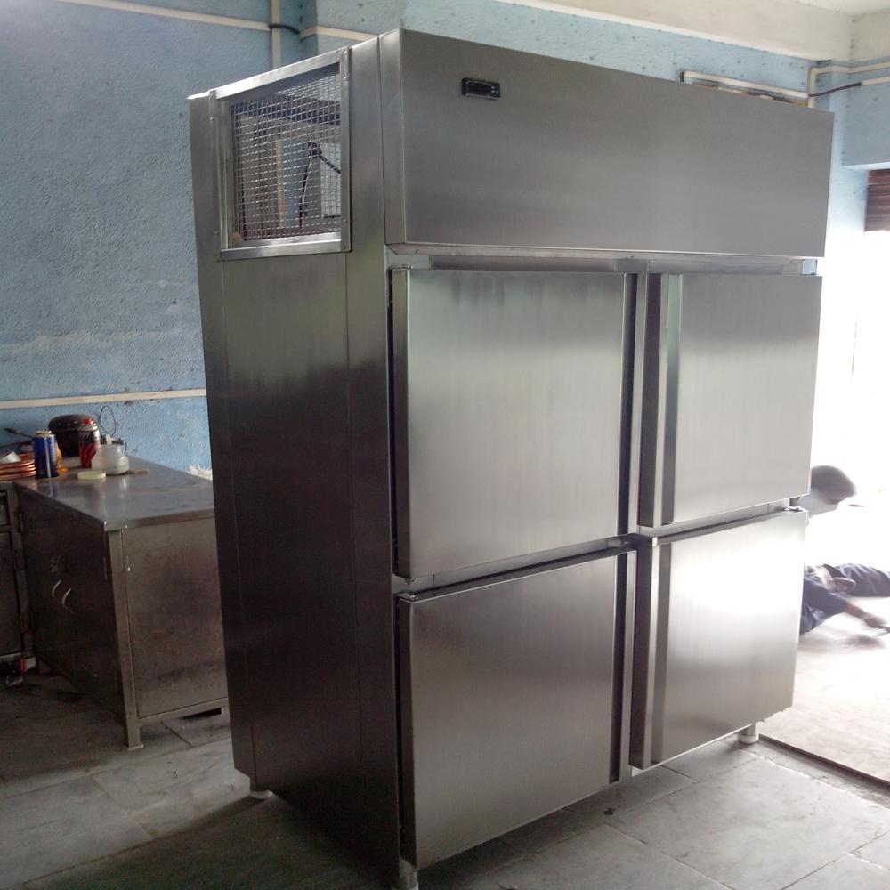 Four Door Vertical Deep Freezer - Color: Sliver