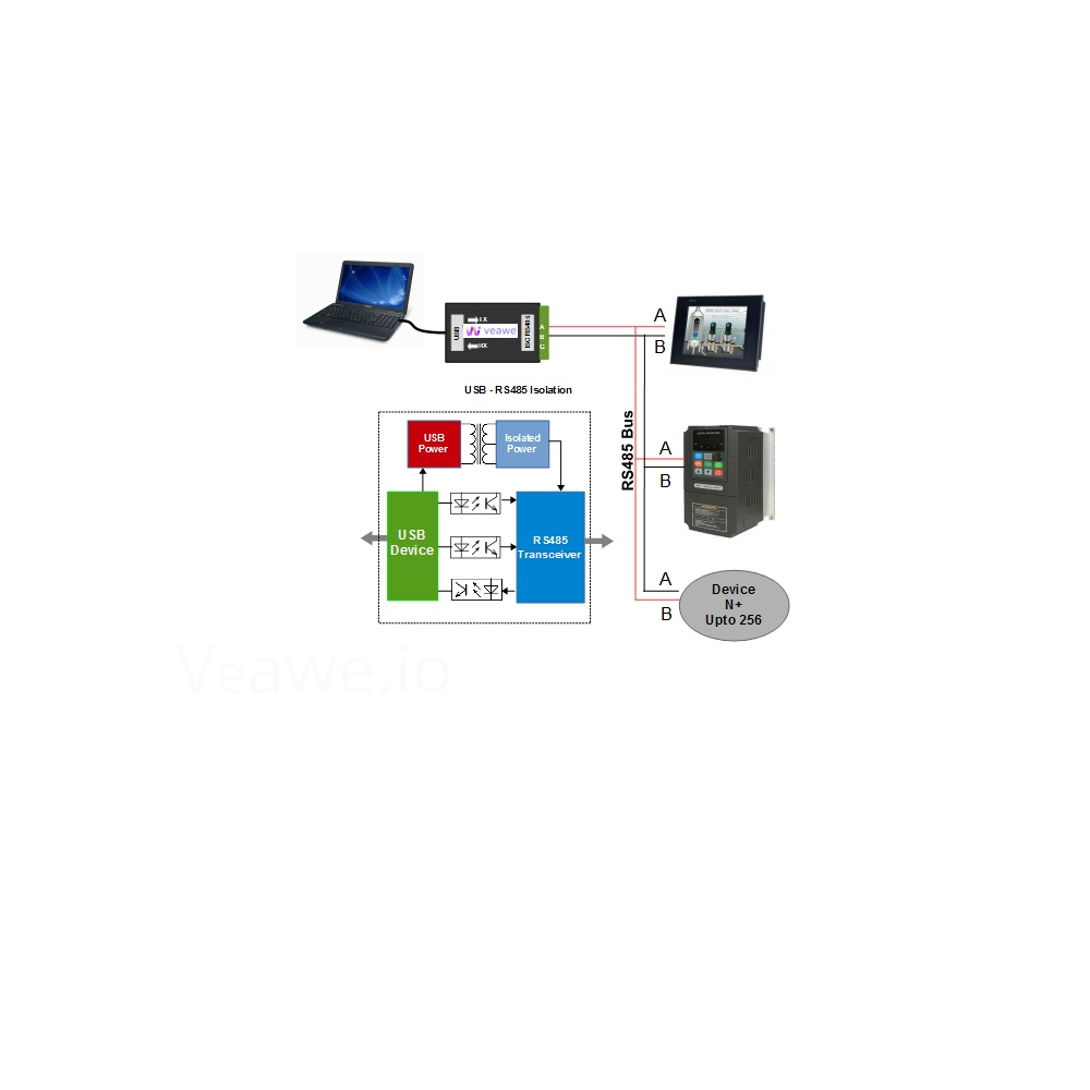 Usb To Iso Rs485 Converter Uc-rs485 - Operating Temperature: 0 - 50 Celsius (Oc)
