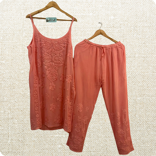 Ladies Sleeveless Kurta With Plazo Pants