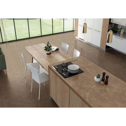 Glossy Vitrified Tiles - Color: Brown