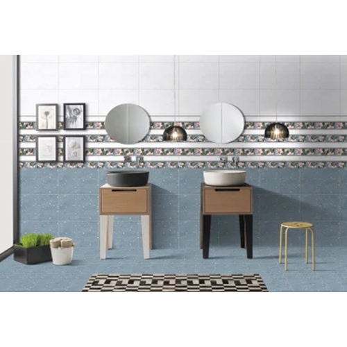Glossy Ceramic Bathroom Tiles - Color: Green