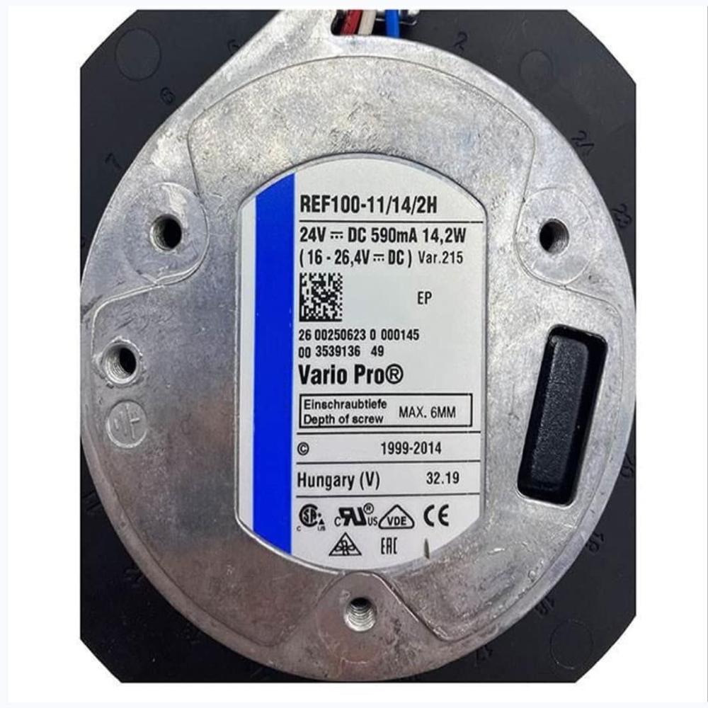 REF100-11/14/2H 00250623 24VDC 590mA 14.2W 3-Wire Cooling Fan