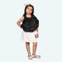 Girls Black Tulle Party Dress, Spaghetti Layered skirt, knee length