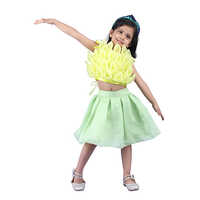 Girls Yellow Tulle Party Dress, Spaghetti Layered skirt, knee length in Organza