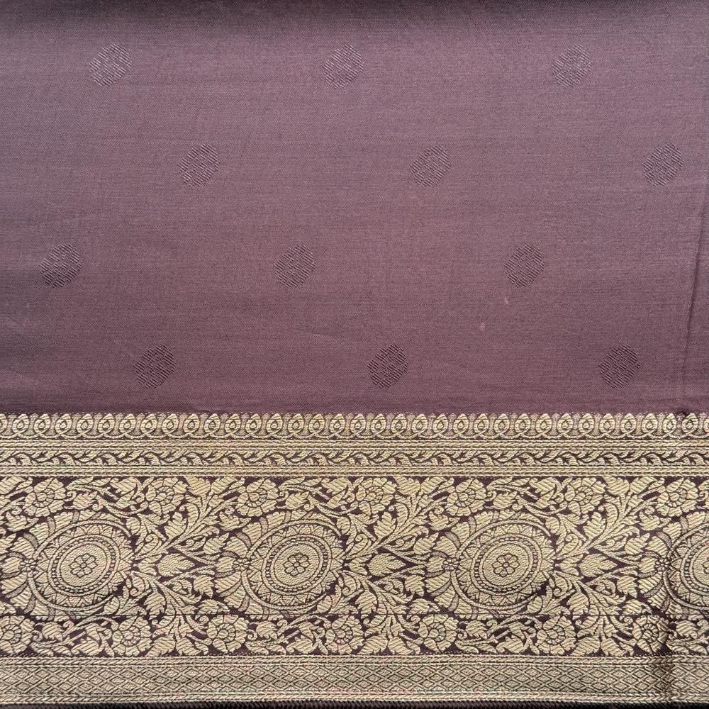 Beautiful Mysore Silk Saree - 6.3 Meters With Multicolor Print, Golden Zari Borders, Mughal & Scenic Motifs, Unstitched Blouse Included