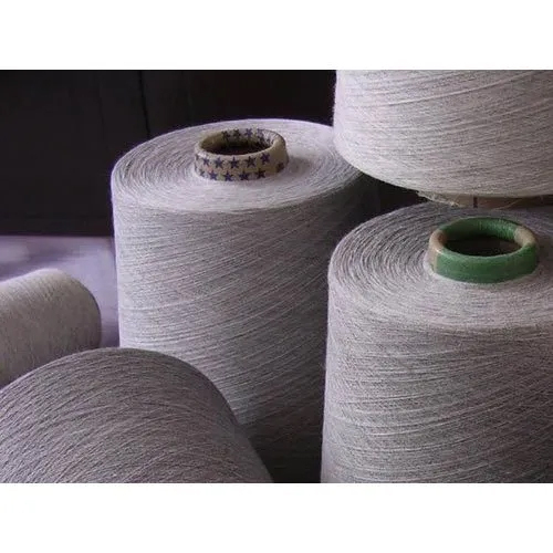 Dark Shade Melange Yarn - Color: White