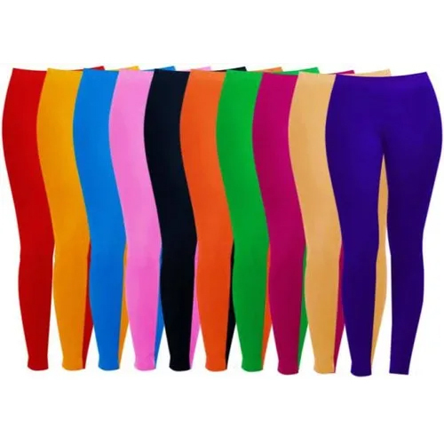 Cotton Lycra Leggings - Color: Multicolor