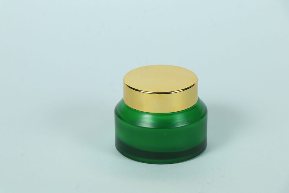 50GM green frodted glass jar