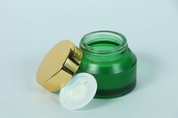 50GM green frodted glass jar