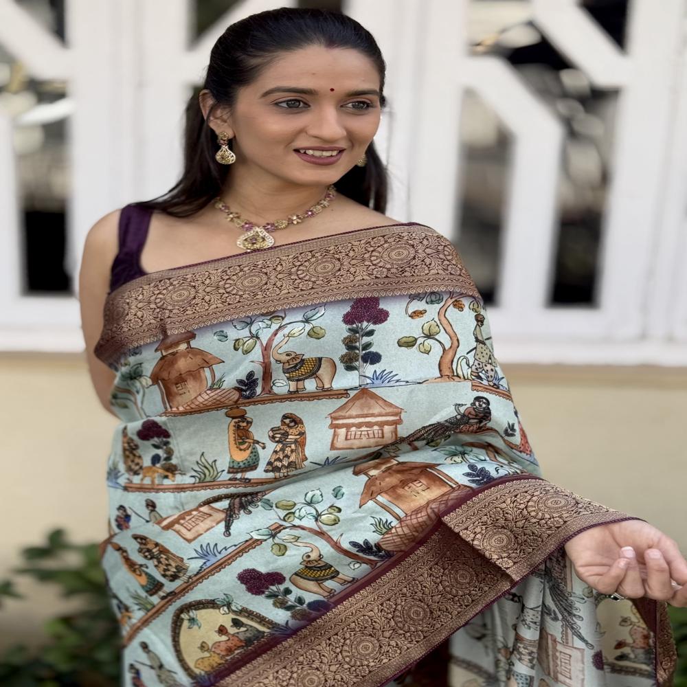 Woven Design Zari Saree