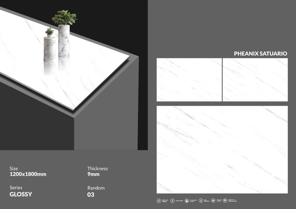 1200x1800 Athens Natural Porcelain Slab Tiles