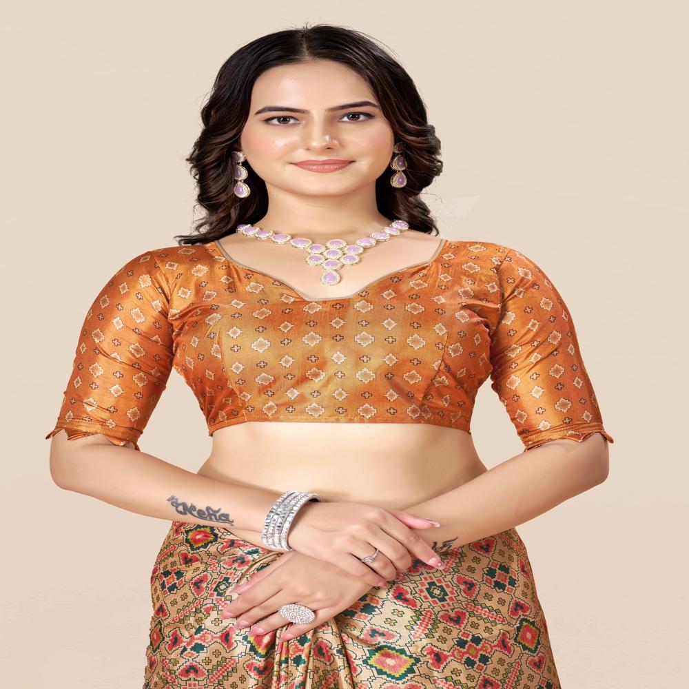 Geometric Printed Patola Saree