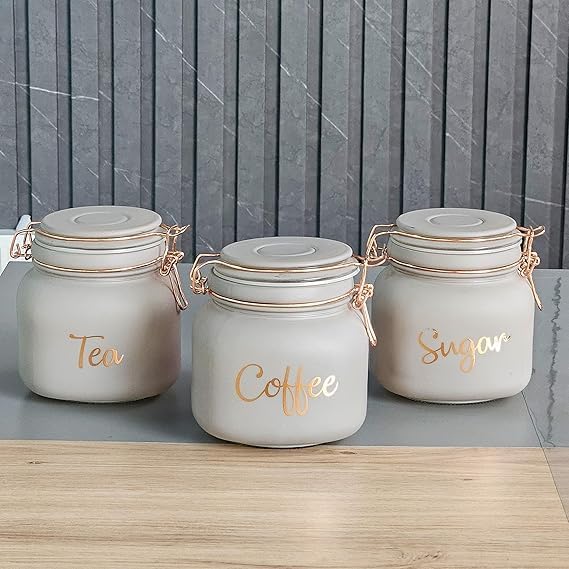 Classic Glass Airtight Containers (Grey)