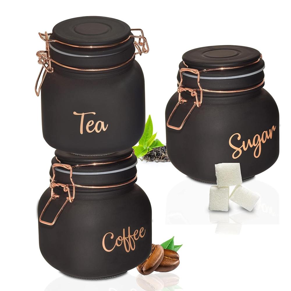 Classic Glass Airtight Containers (Grey)