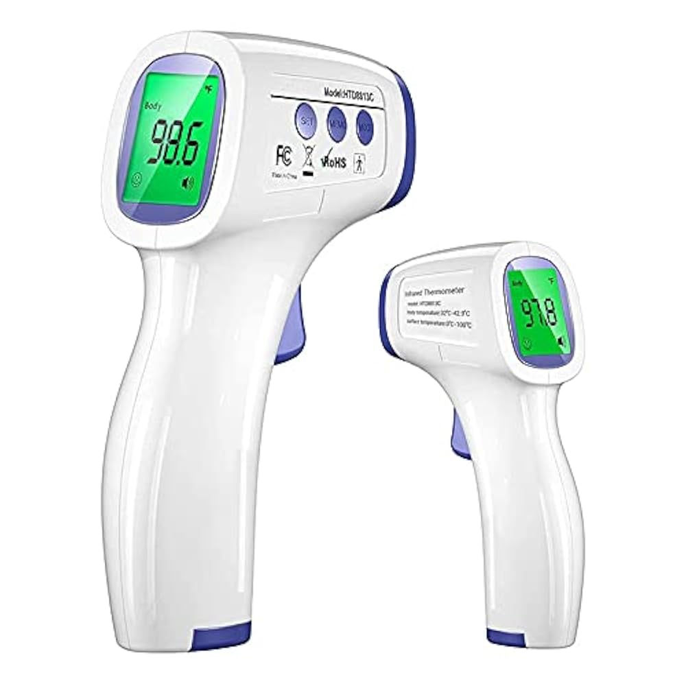 Infrared Digital Thermometer - Color: White