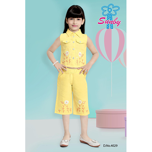 4029 Girls Fancy Dress - Color: Yellow