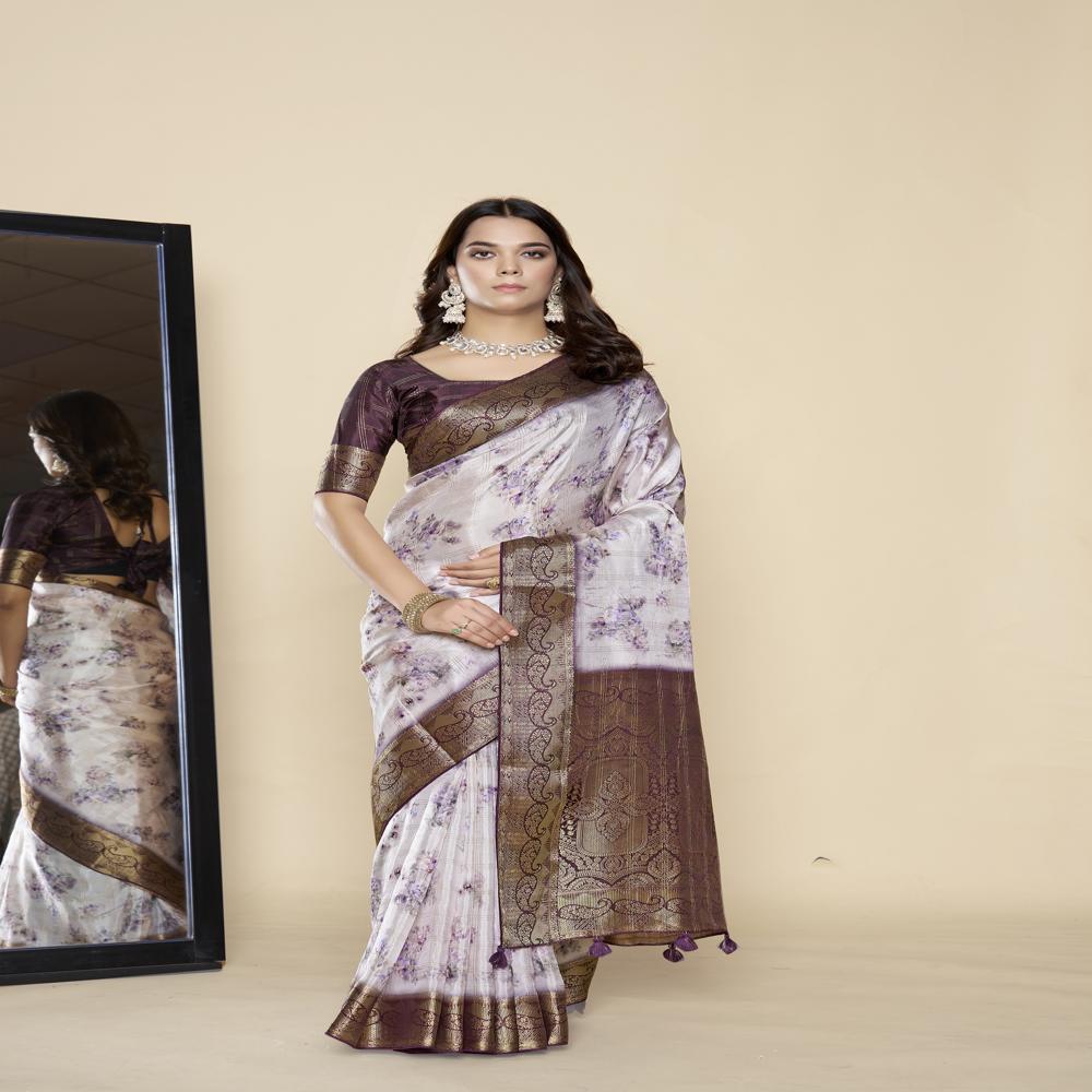  Floral Woven Design Saree