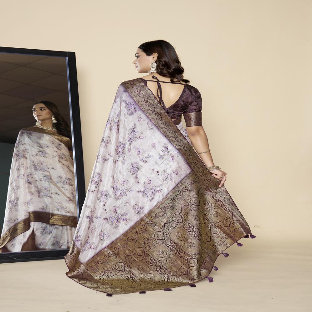  Floral Woven Design Saree