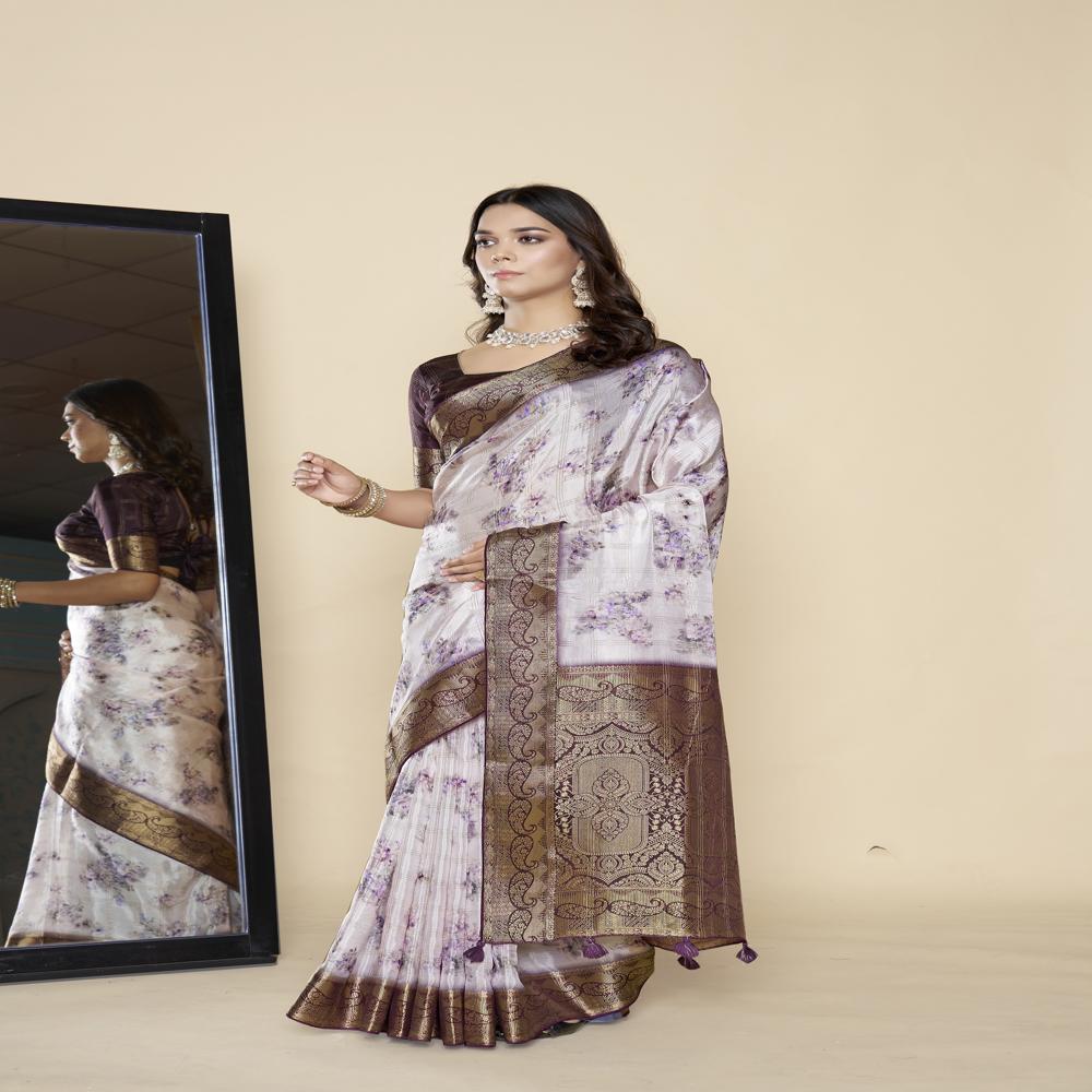  Floral Woven Design Saree