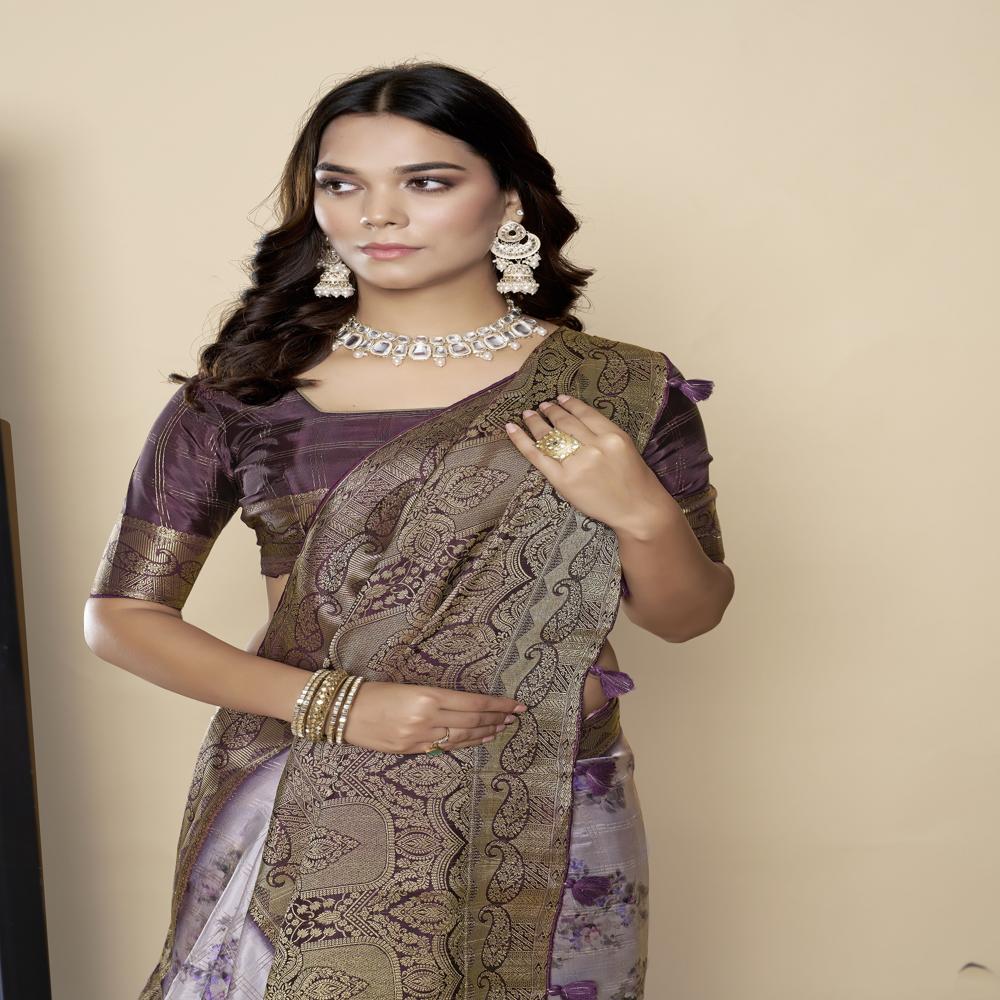  Floral Woven Design Saree