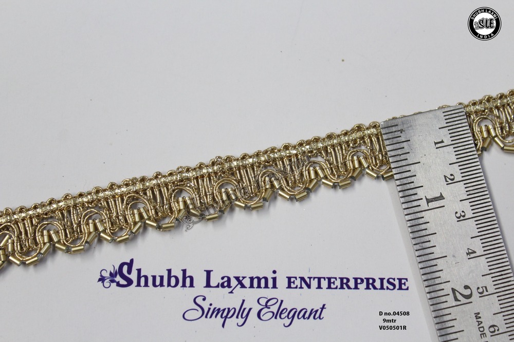 Golden& Zari Border Lace