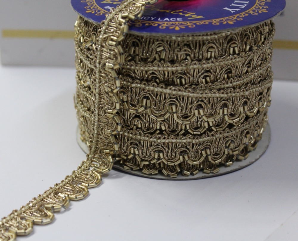Golden& Zari Border Lace - Color: Golden
