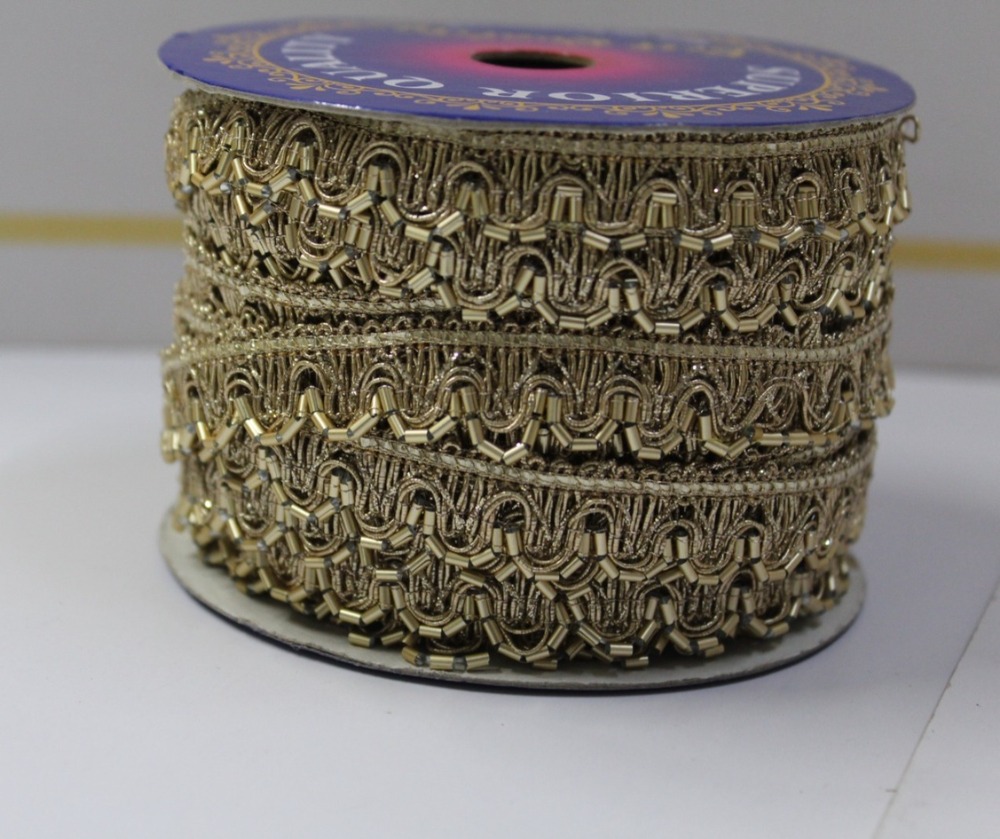 Golden& Zari Border Lace - Color: Golden