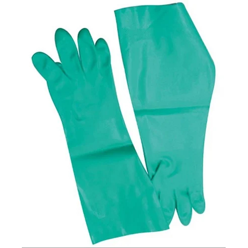 Leslico Chemical Resistance Unlined Nitrile Gloves - Color: Blue