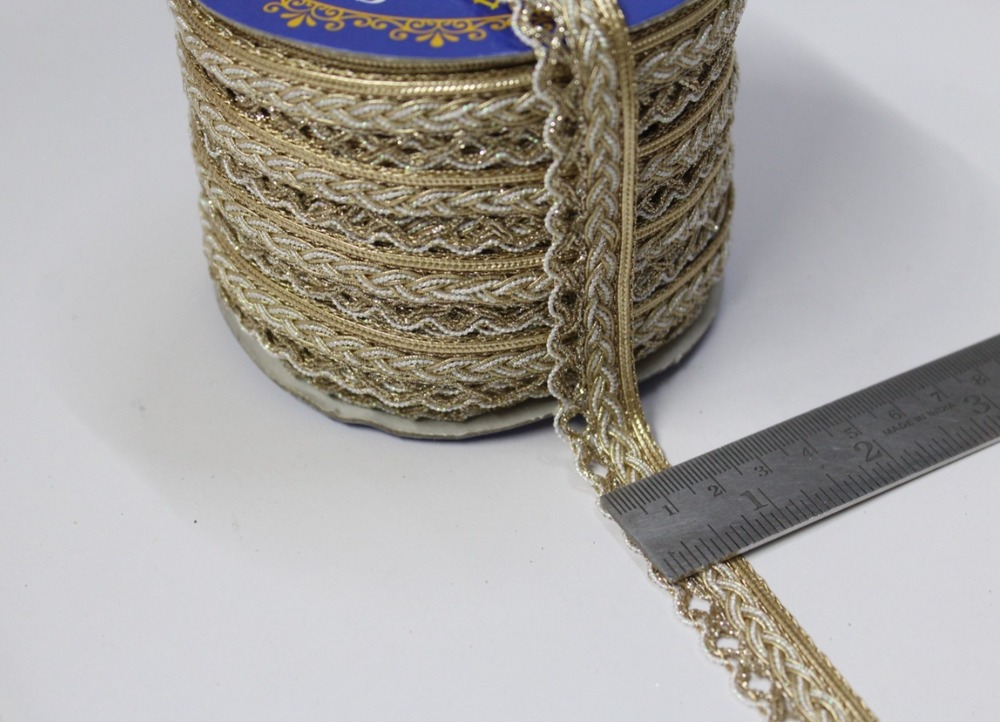 Fancy Jhalar Border Lace - Color: Golden