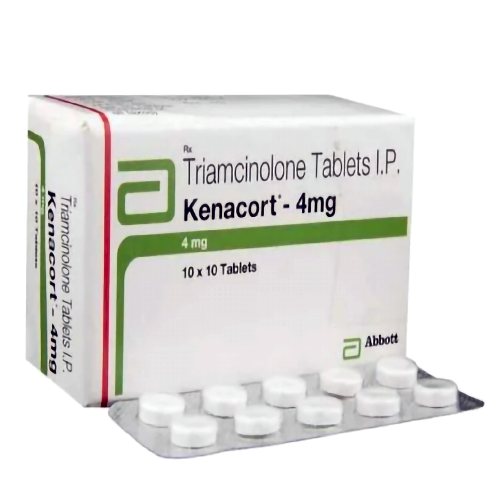 Kenacort 4mg Tablets General Medicines, Triamcinolone - Recommended For: Adults