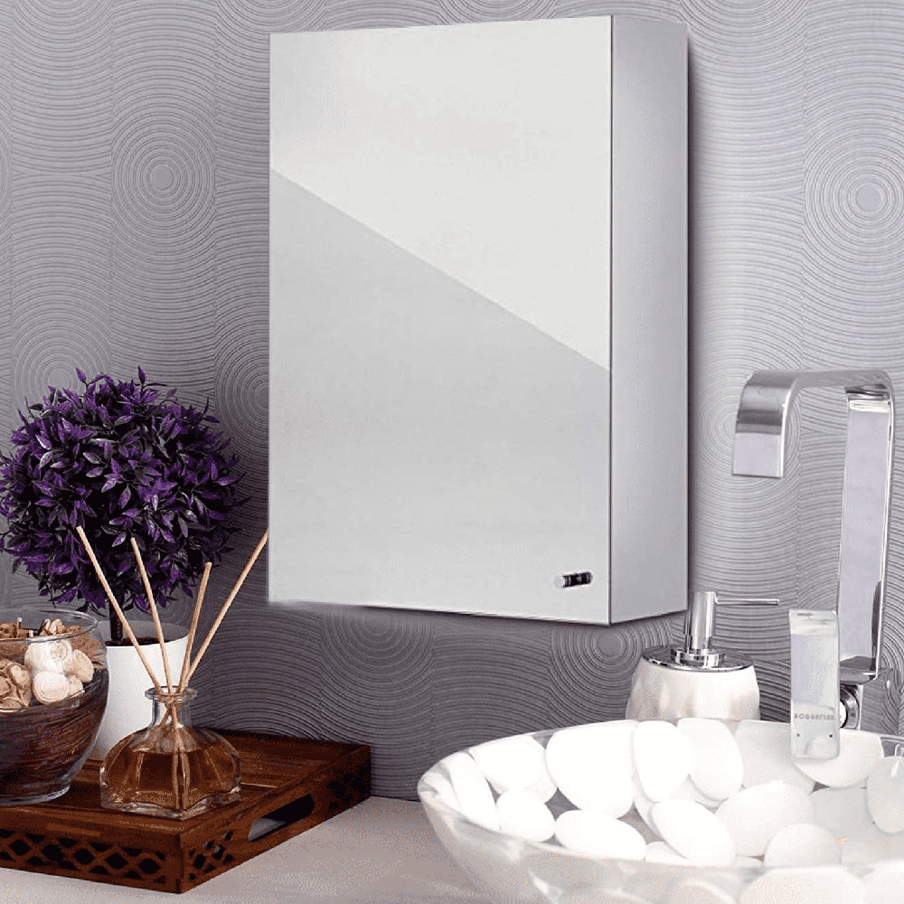 Bathroom Cabinet With Mirror 12 X 18 Inch - Color: Ss